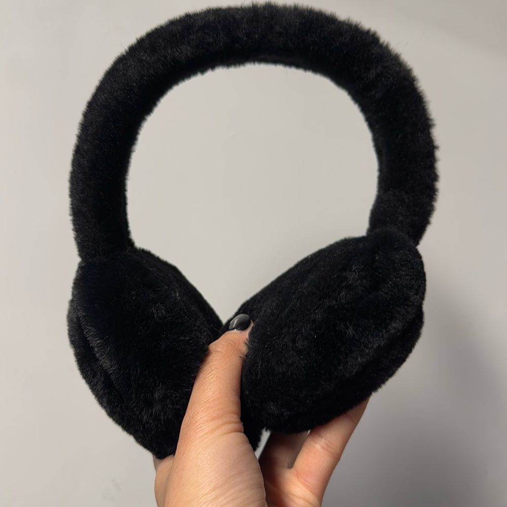 Black furry earmuffs
